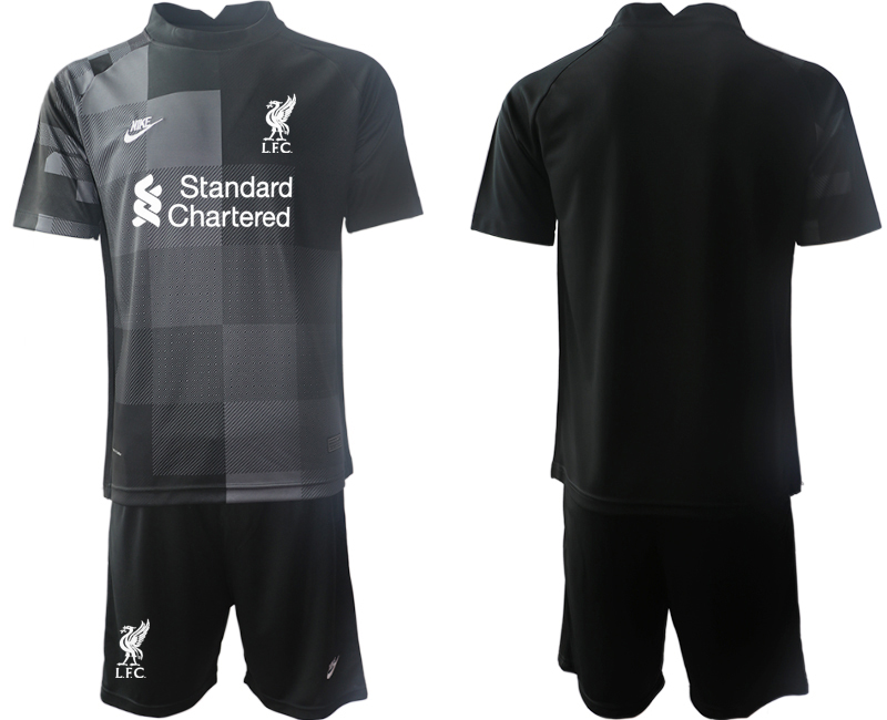 Men 2021-2022 Club Liverpool black goalkeeper blank Soccer Jersey